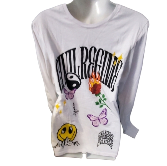 Civil Regime Tops - CIVIL REGIME graphic Tshirt S